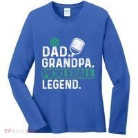 Dad Grandpa Pickleball Legend Player Funny Pickle Ball Funny Gift Women's Long Sleeve Shirt thumb 0