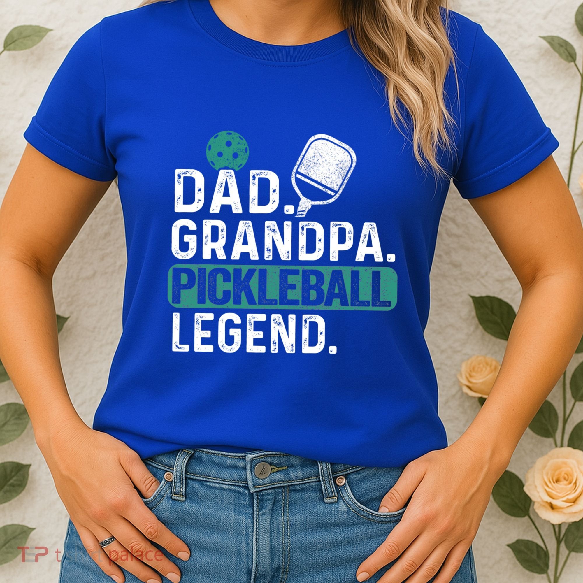 Dad Grandpa Pickleball Legend Player Funny Pickle Ball Funny Gift Women's T-Shirt