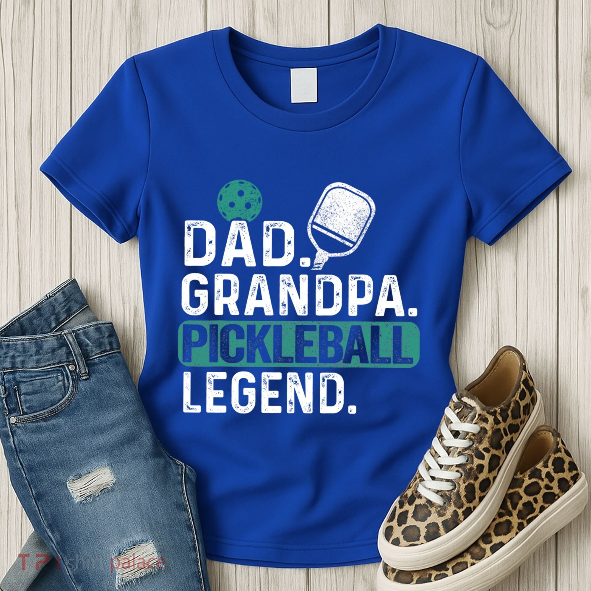 Dad Grandpa Pickleball Legend Player Funny Pickle Ball Funny Gift Women's T-Shirt