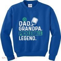 Dad Grandpa Pickleball Legend Player Funny Pickle Ball Funny Gift Kids Sweatshirt thumb 0