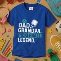 Dad Grandpa Pickleball Legend Player Funny Pickle Ball Funny Gift Kids T-Shirt thumb 3