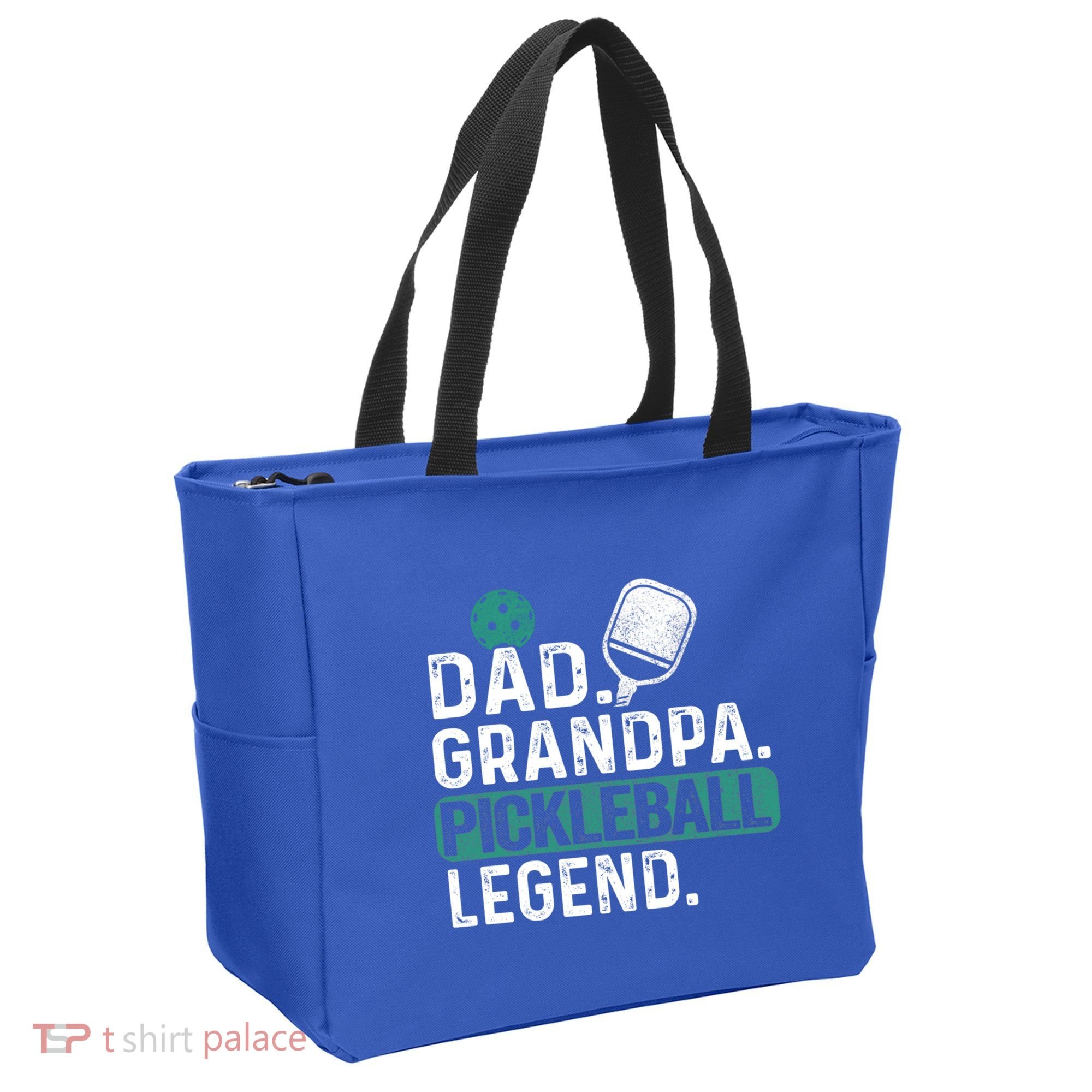 Dad Grandpa Pickleball Legend Player Funny Pickle Ball Funny Gift Tote Bag