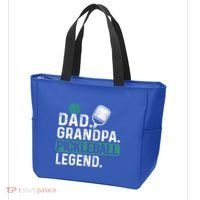 Dad Grandpa Pickleball Legend Player Funny Pickle Ball Funny Gift Tote Bag thumb 3
