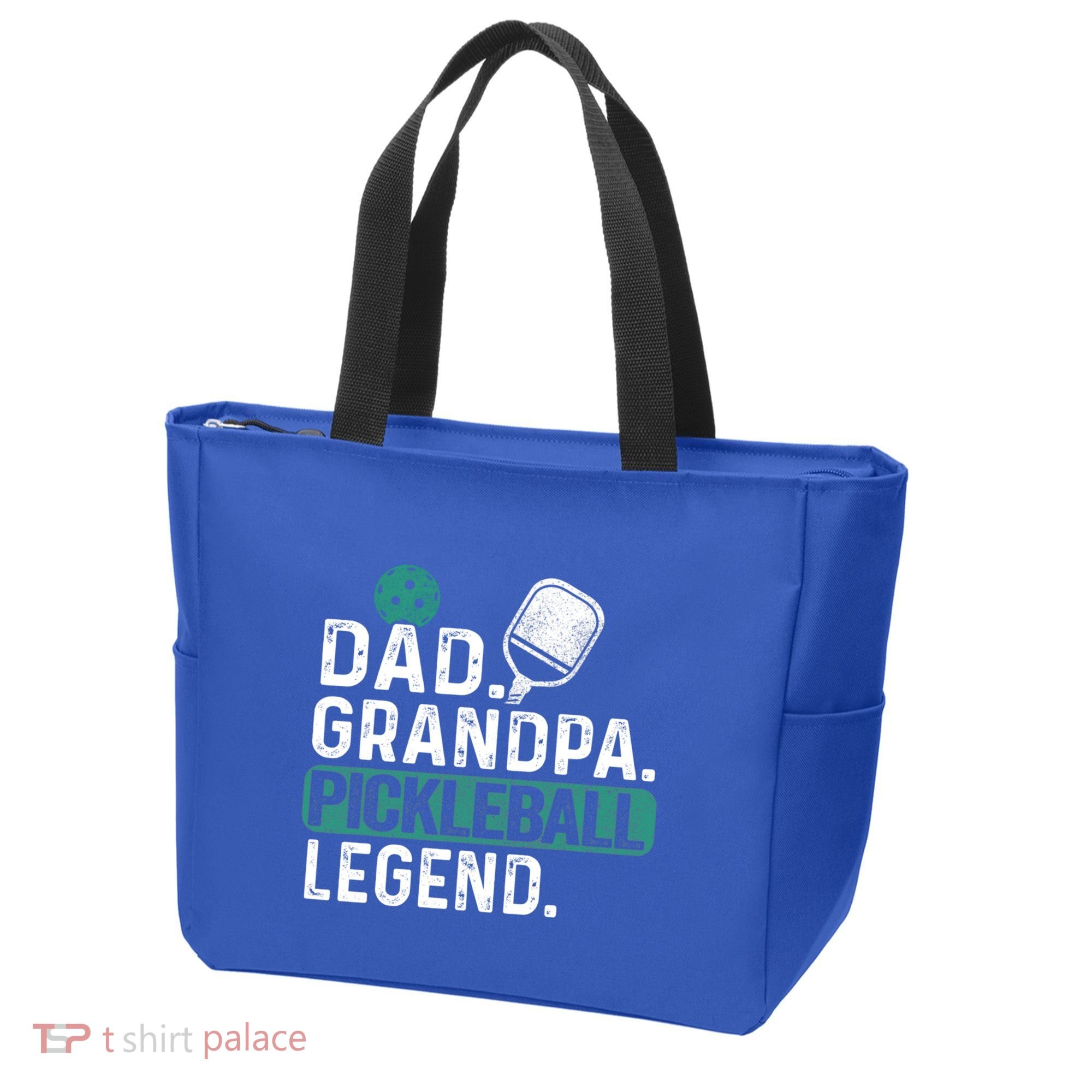 Dad Grandpa Pickleball Legend Player Funny Pickle Ball Funny Gift Tote Bag