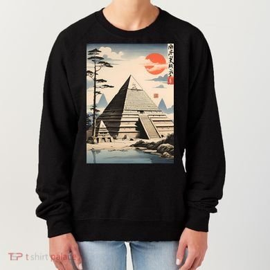 Drawing Giza Pyramid Japanes Style Women's Sweatshirt
