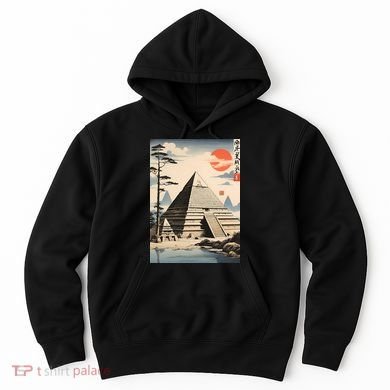 Drawing Giza Pyramid Japanes Style Hoodie