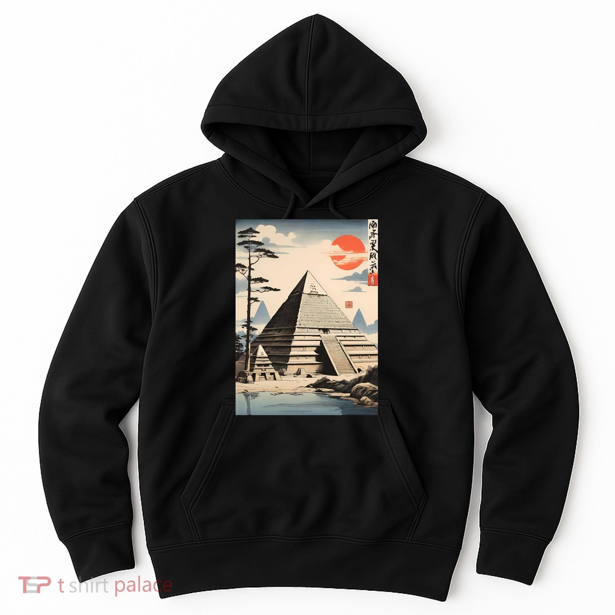 Drawing Giza Pyramid Japanes Style Hoodie