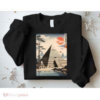 Drawing Giza Pyramid Japanes Style Sweatshirt thumb 2