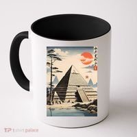 Drawing Giza Pyramid Japanes Style Coffee Mug thumb 0