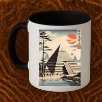 Drawing Giza Pyramid Japanes Style Coffee Mug thumb 2