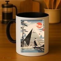 Drawing Giza Pyramid Japanes Style Coffee Mug thumb 4