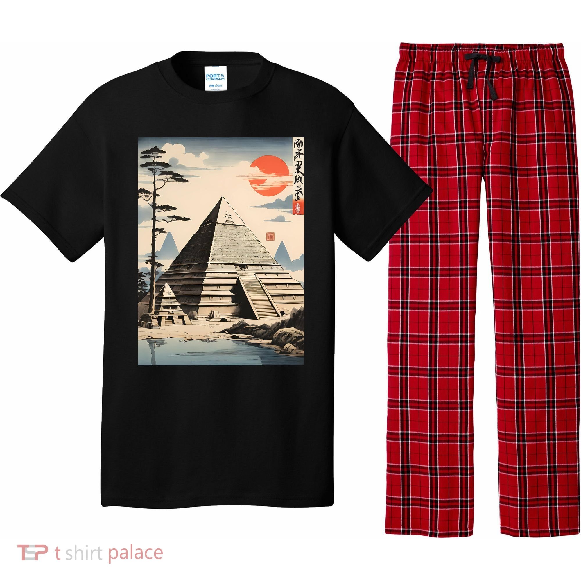 Drawing Giza Pyramid Japanes Style Pajama Set