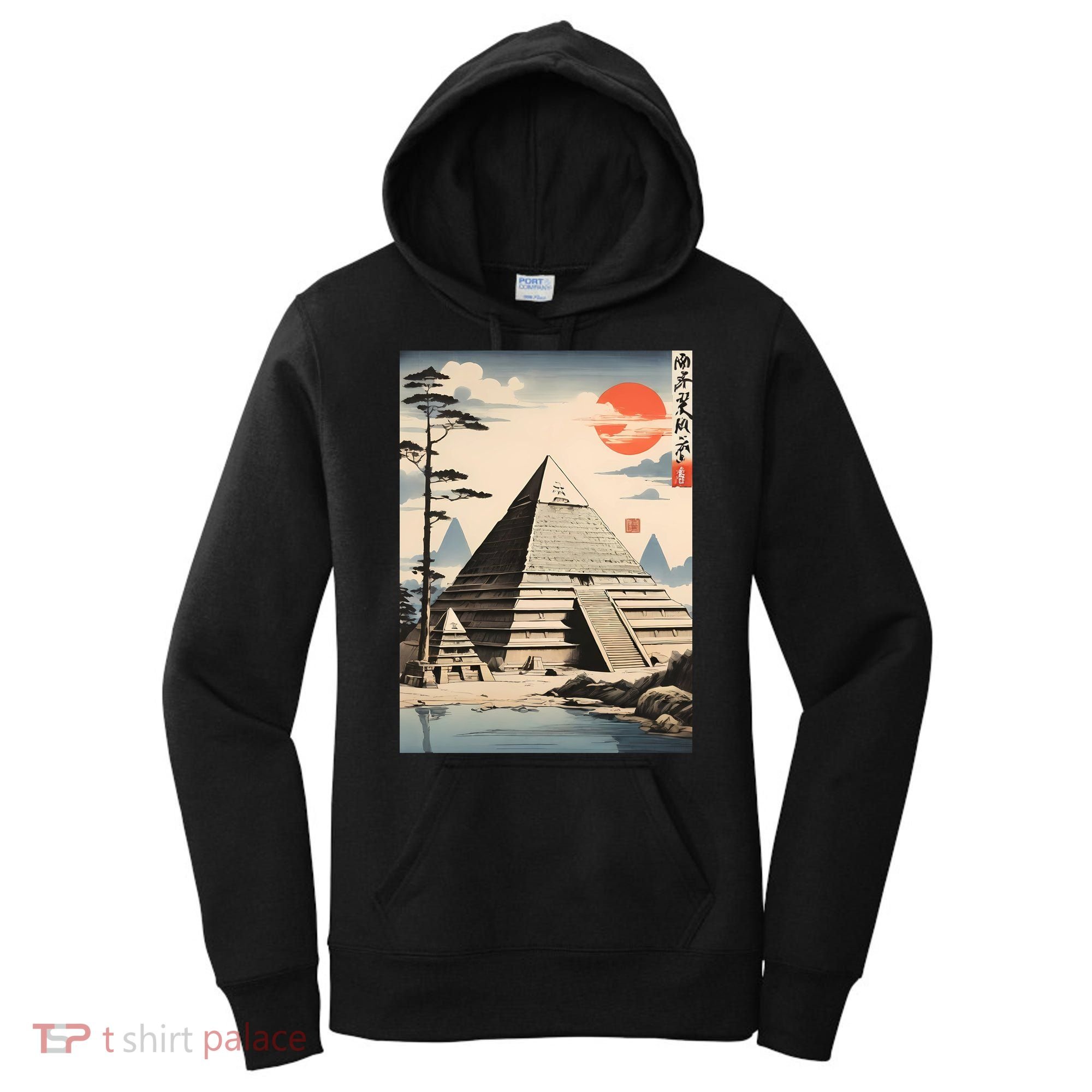 Drawing Giza Pyramid Japanes Style Women's Hoodie