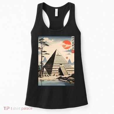 Drawing Giza Pyramid Japanes Style Women's Tank Top
