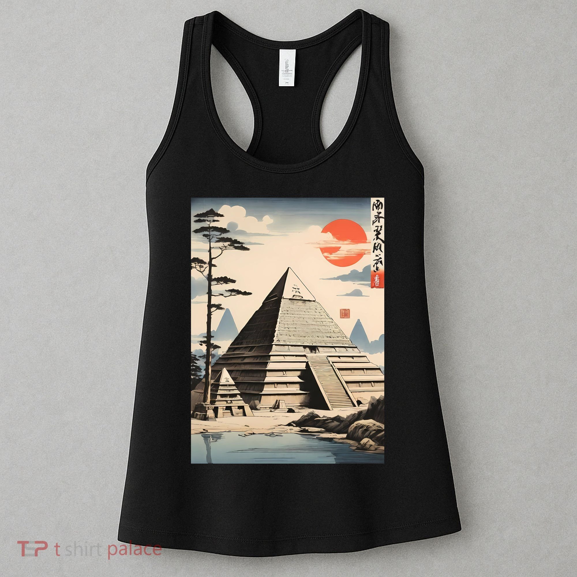 Drawing Giza Pyramid Japanes Style Women's Tank Top