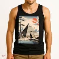 Drawing Giza Pyramid Japanes Style Tank Top thumb 3
