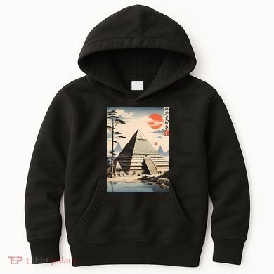 Drawing Giza Pyramid Japanes Style Kids Hoodie
