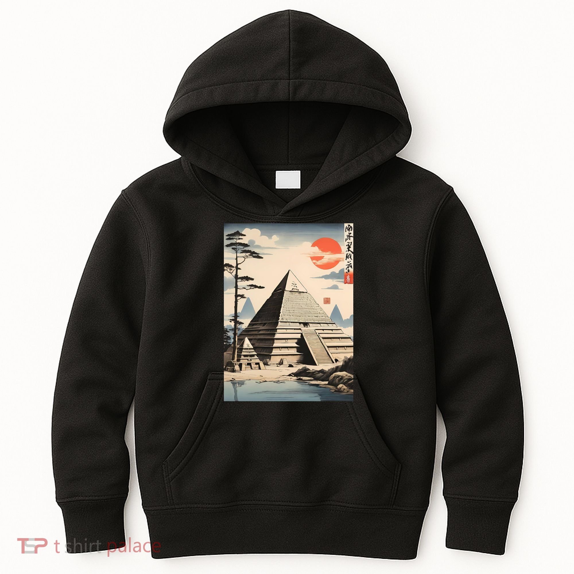 Drawing Giza Pyramid Japanes Style Kids Hoodie