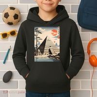 Drawing Giza Pyramid Japanes Style Kids Hoodie thumb 2