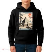 Drawing Giza Pyramid Japanes Style Kids Hoodie thumb 4