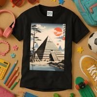 Drawing Giza Pyramid Japanes Style Kids T-Shirt thumb 3