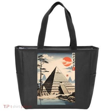 Drawing Giza Pyramid Japanes Style Tote Bag
