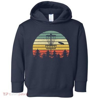 Disc Golf Retro Vintage Frisbee Design Toddler Hoodie