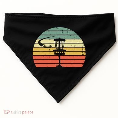 Disc Golf Retro Frisbee Golf Disc Sport Gift USA-Made Doggie Bandana