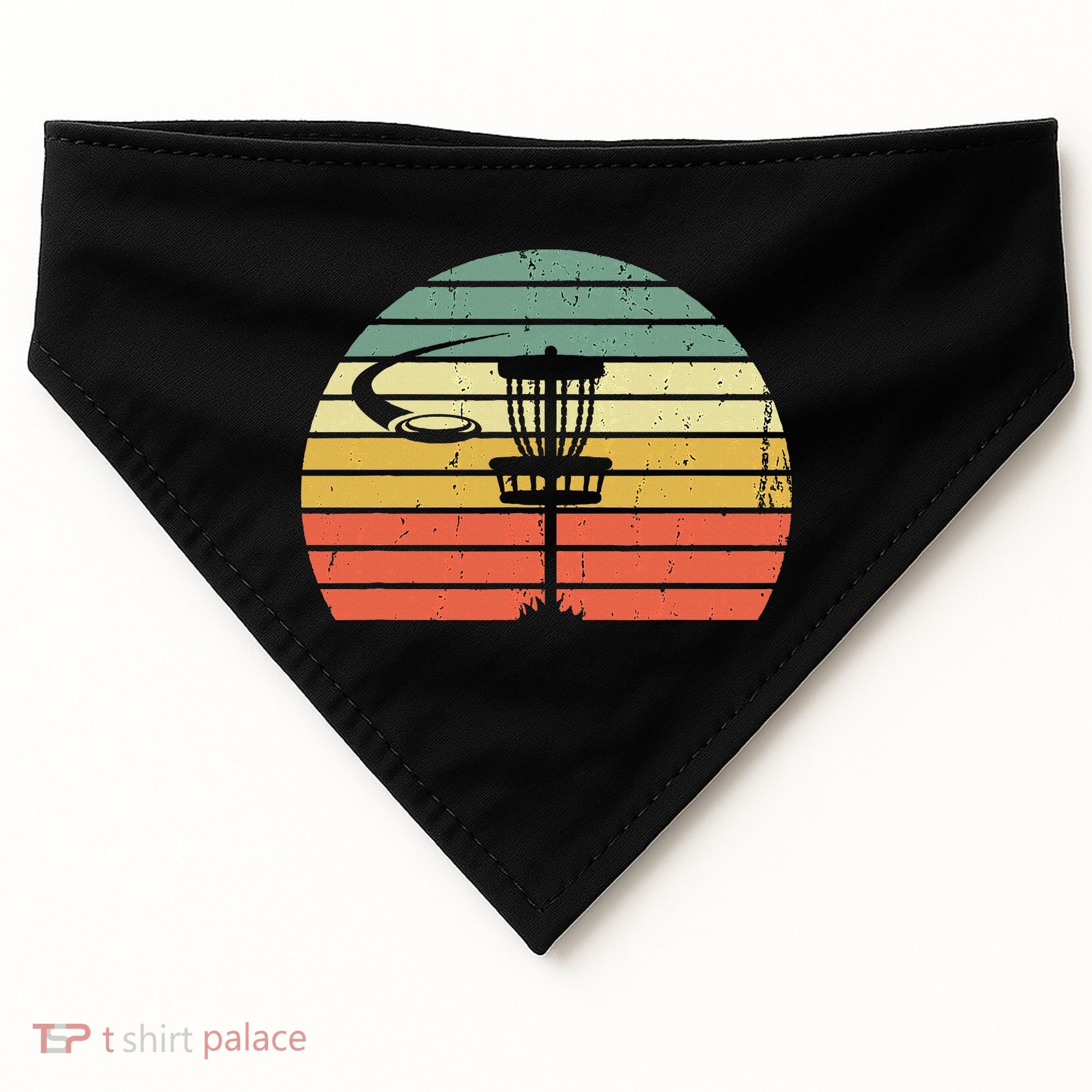 Disc Golf Retro Frisbee Golf Disc Sport Gift USA-Made Doggie Bandana