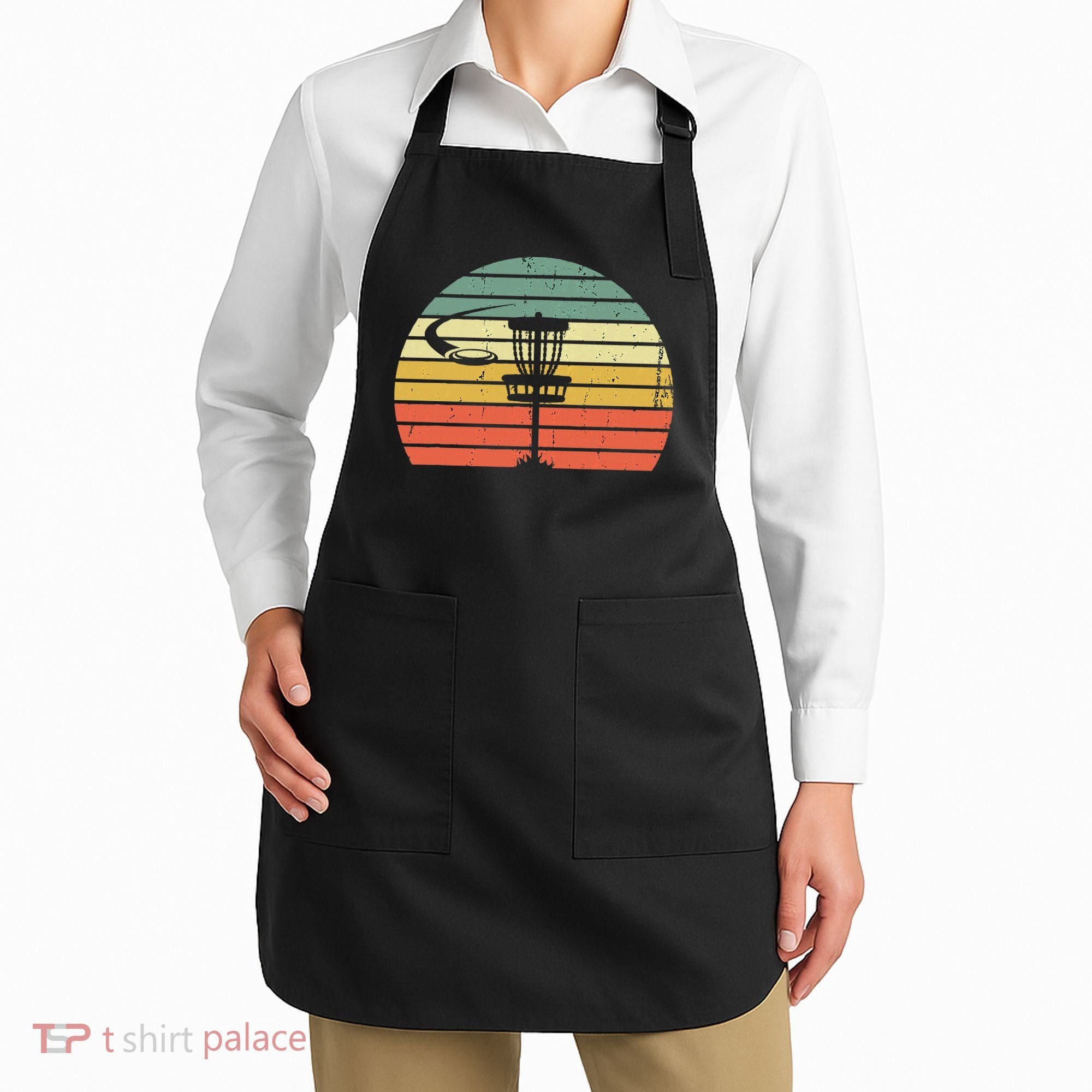 Disc Golf Retro Frisbee Golf Disc Sport Gift Apron