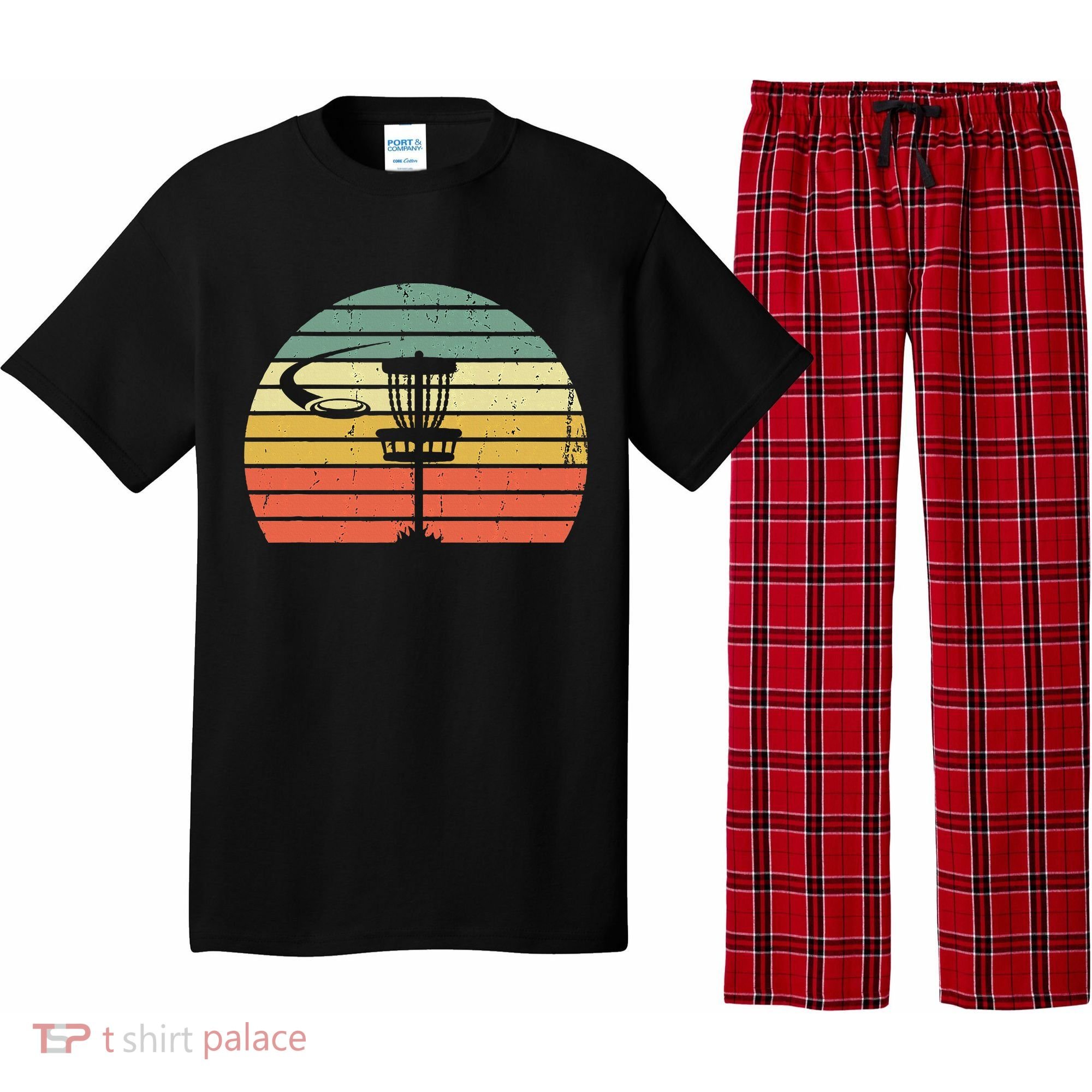 Disc Golf Retro Frisbee Golf Disc Sport Gift Pajama Set