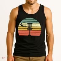 Disc Golf Retro Frisbee Golf Disc Sport Gift Tank Top thumb 3