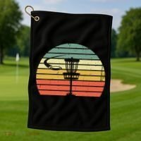 Disc Golf Retro Frisbee Golf Disc Sport Gift Golf Towel thumb 1
