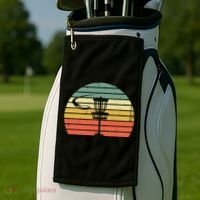 Disc Golf Retro Frisbee Golf Disc Sport Gift Golf Towel thumb 2