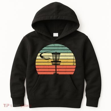 Disc Golf Retro Frisbee Golf Disc Sport Gift Kids Hoodie
