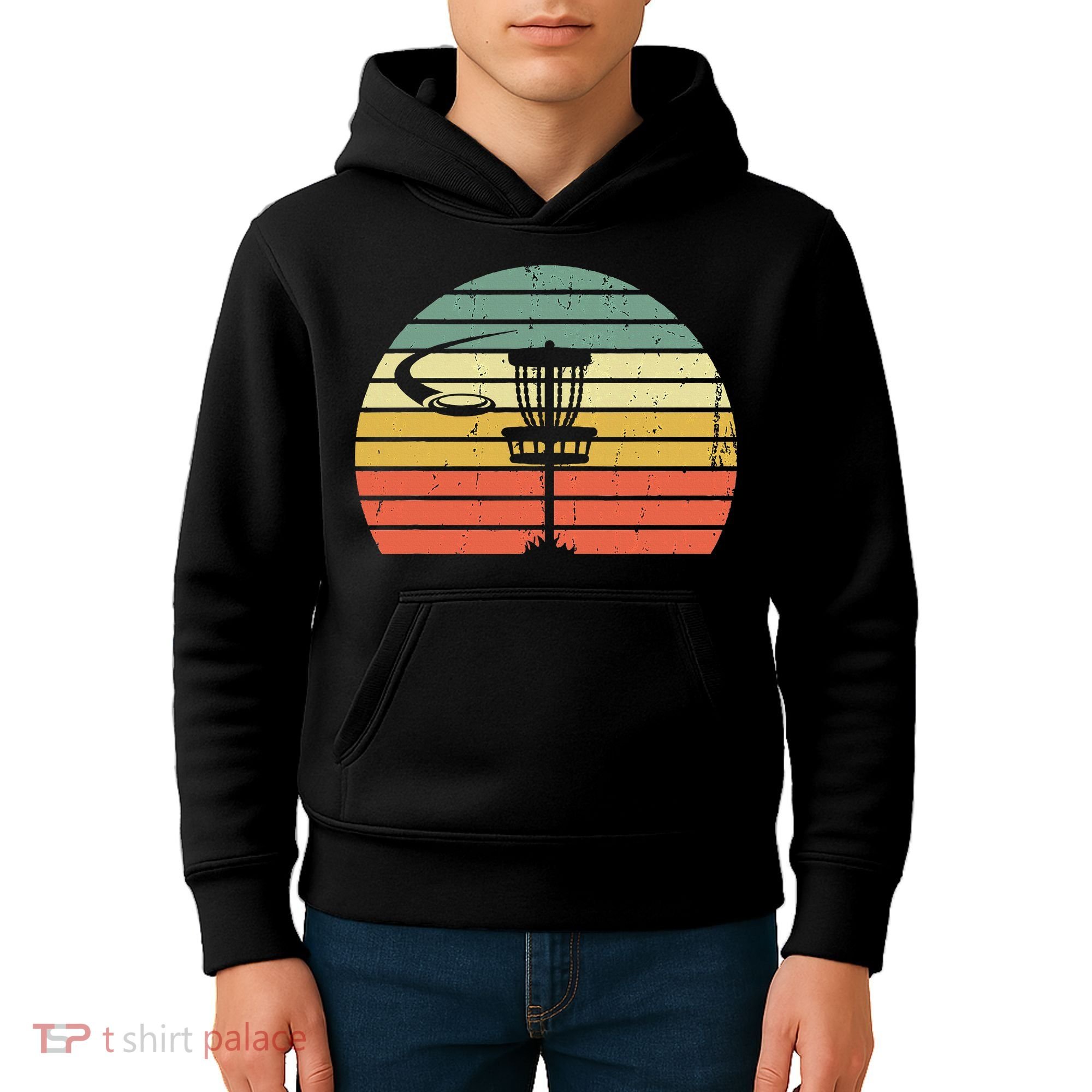 Disc Golf Retro Frisbee Golf Disc Sport Gift Kids Hoodie