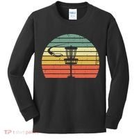 Disc Golf Retro Frisbee Golf Disc Sport Gift Kids Long Sleeve Shirt thumb 0