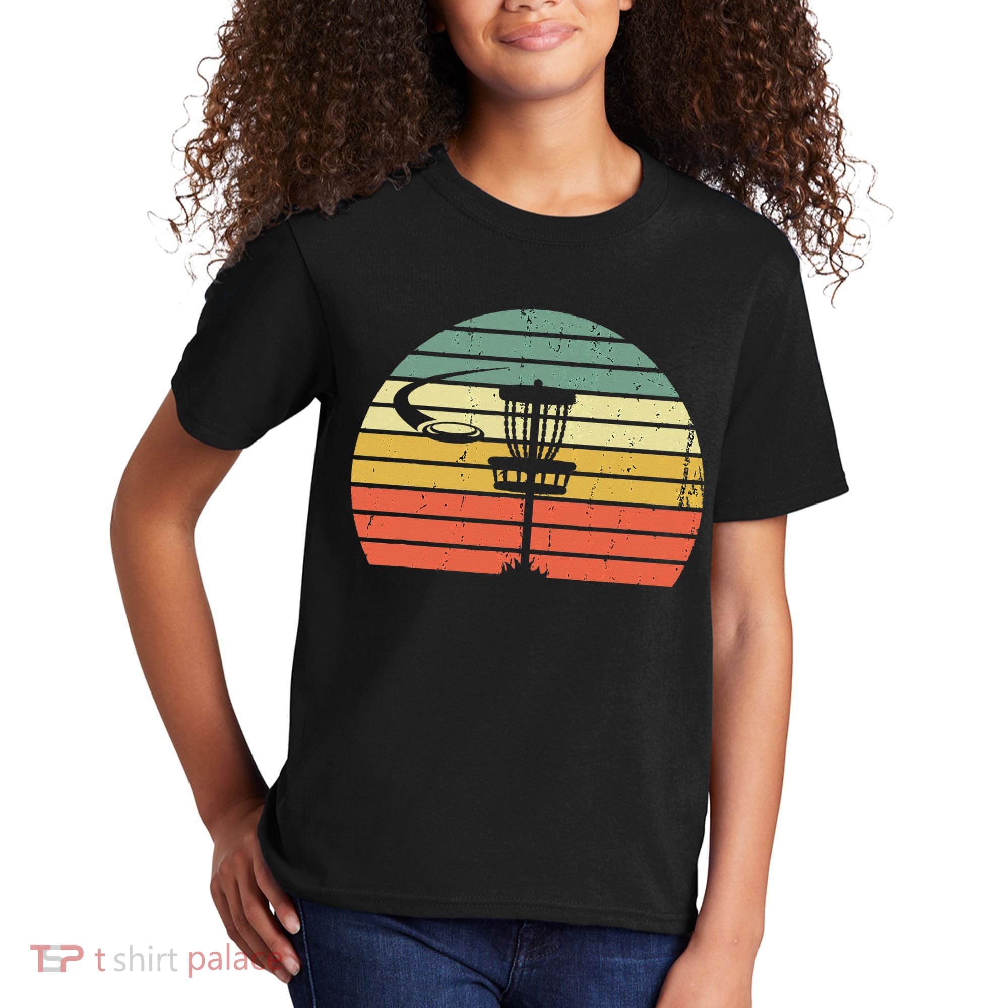 Disc Golf Retro Frisbee Golf Disc Sport Gift Kids T-Shirt