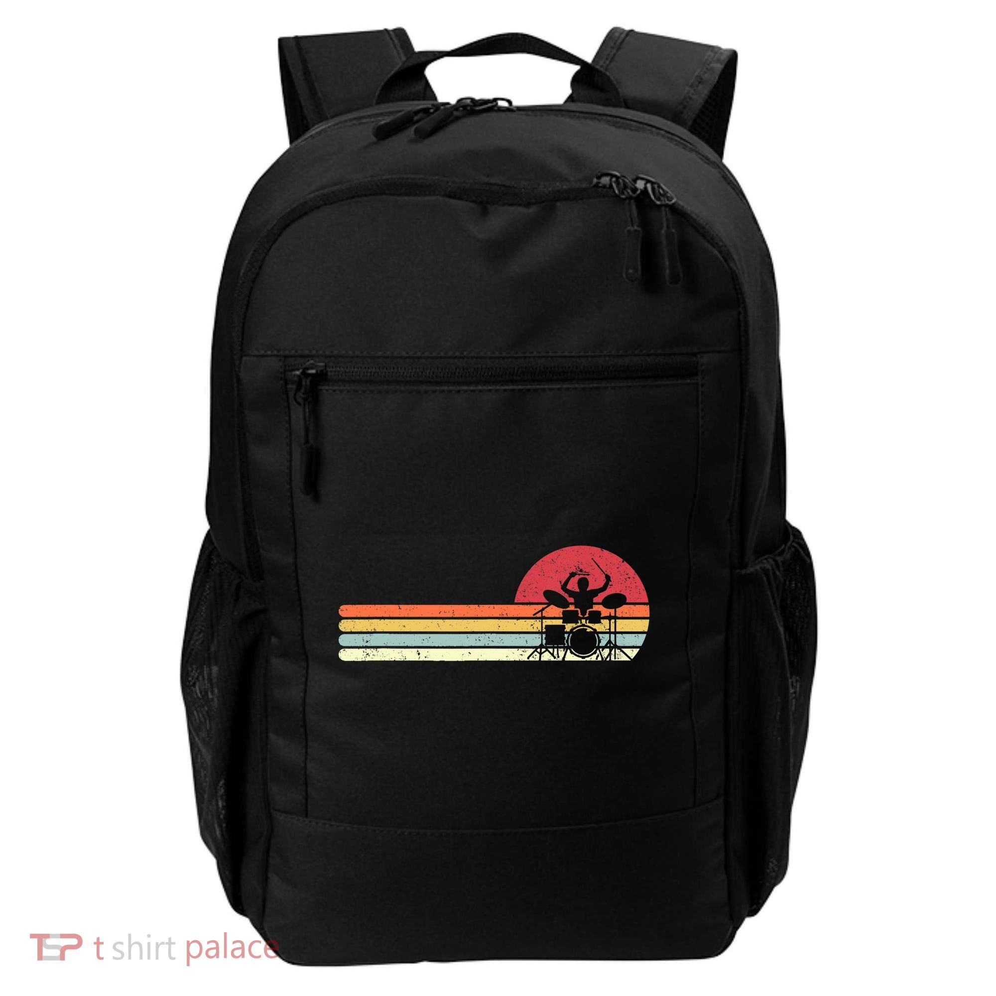 Drummer Gift Retro Style Drum Player Funny Gift Backpack