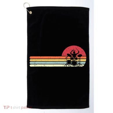 Drummer Gift Retro Style Drum Player Funny Gift Golf Towel
