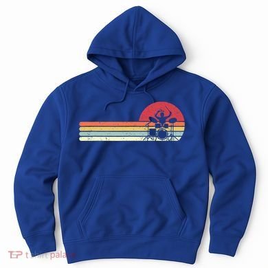 Drummer Gift Retro Style Drum Player Funny Gift Hoodie