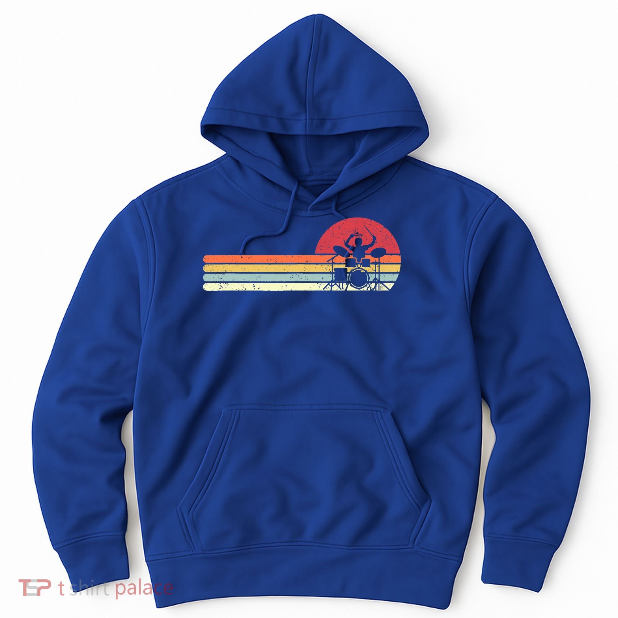 Drummer Gift Retro Style Drum Player Funny Gift Hoodie