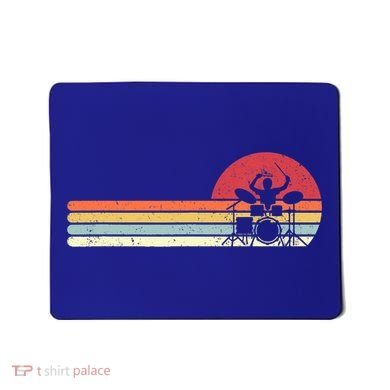 Drummer Gift Retro Style Drum Player Funny Gift Mousepad