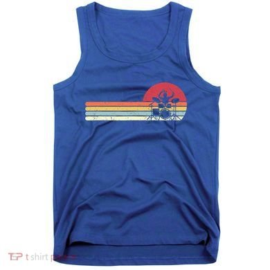 Drummer Gift Retro Style Drum Player Funny Gift Tank Top