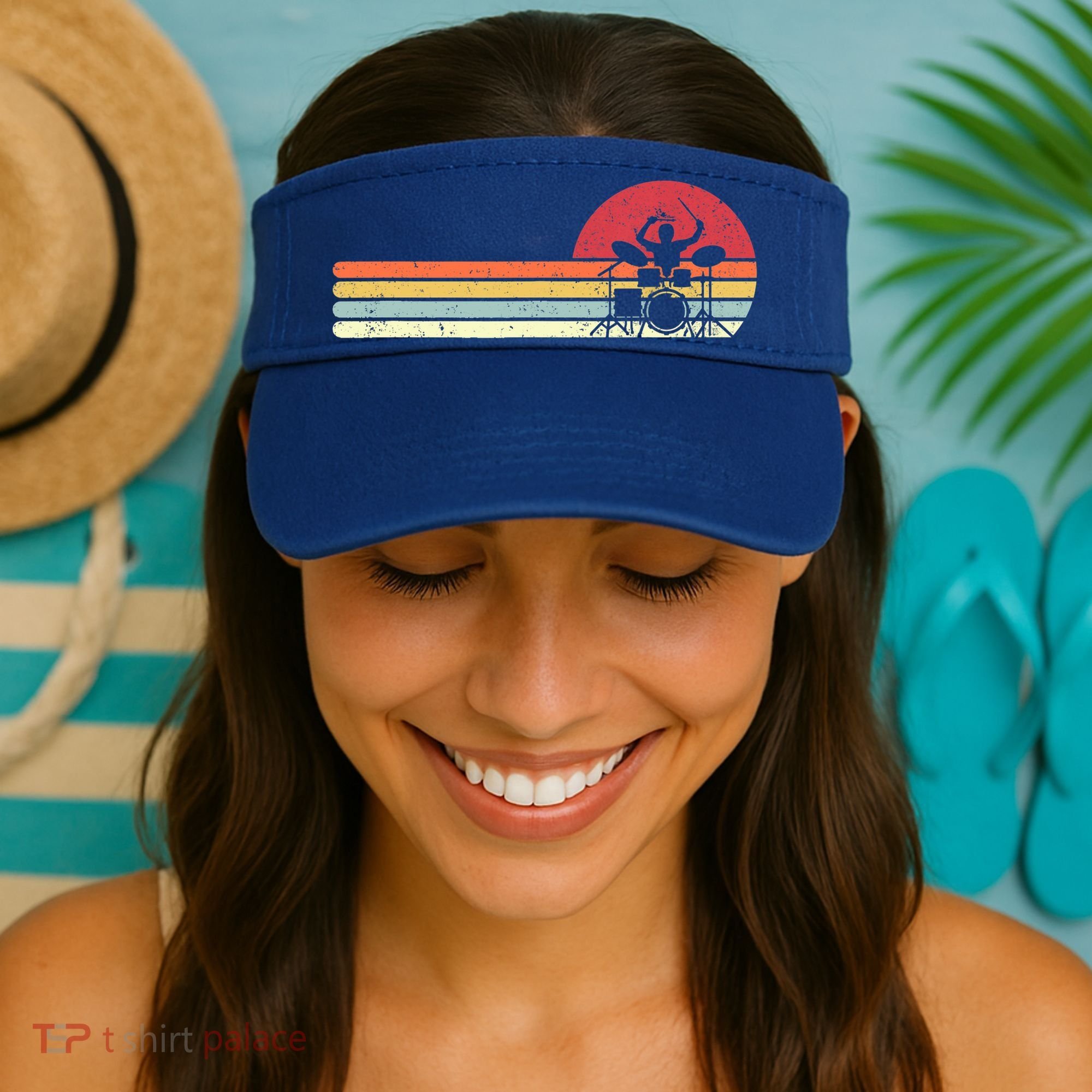 Drummer Gift Retro Style Drum Player Funny Gift Visor