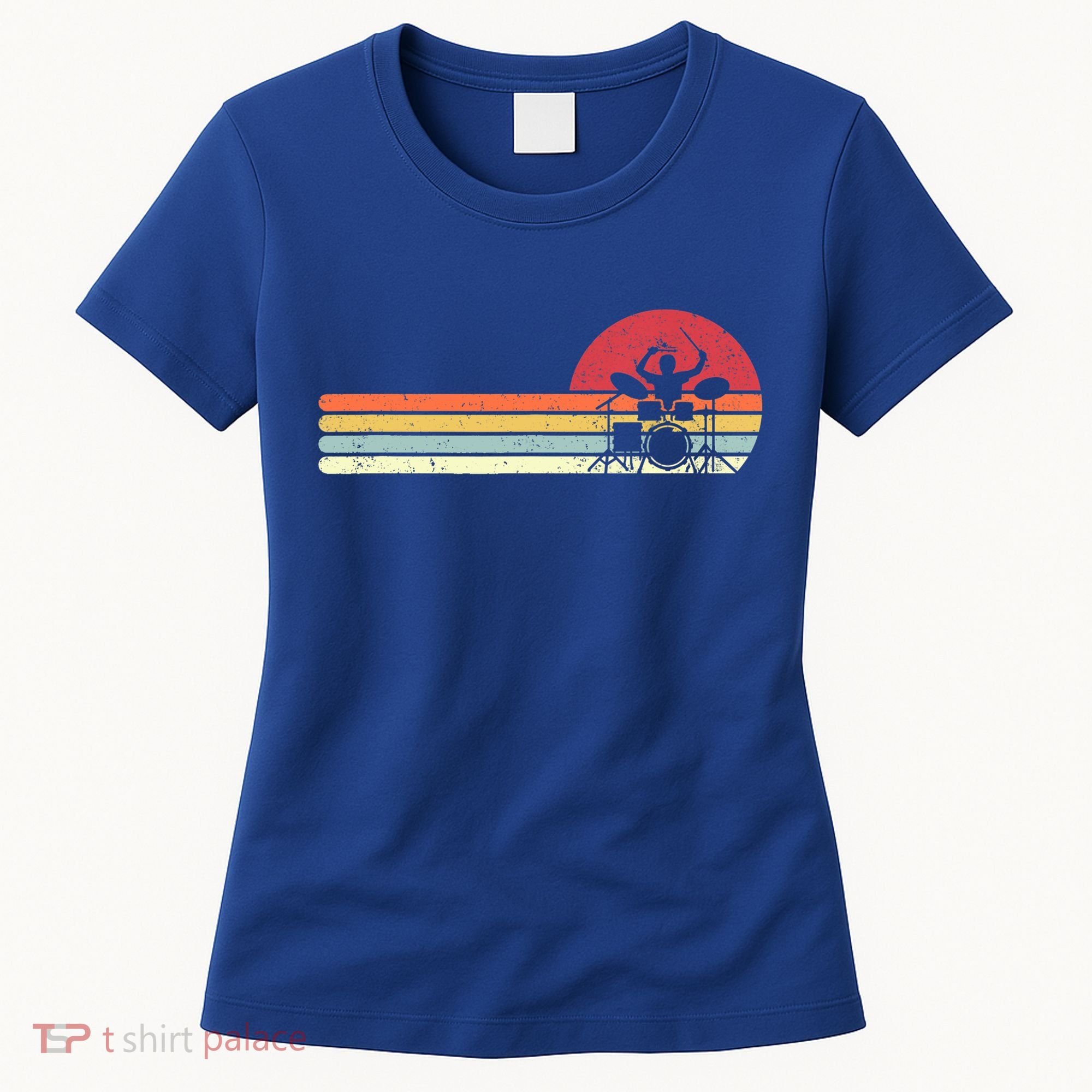 Drummer Gift Retro Style Drum Player Funny Gift Women's T-Shirt