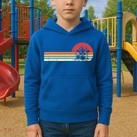 Drummer Gift Retro Style Drum Player Funny Gift Kids Hoodie thumb 2