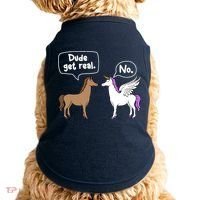 Dude Get Real Mythical Animal Rainbow Unicorn Magical Doggie Tank thumb 0