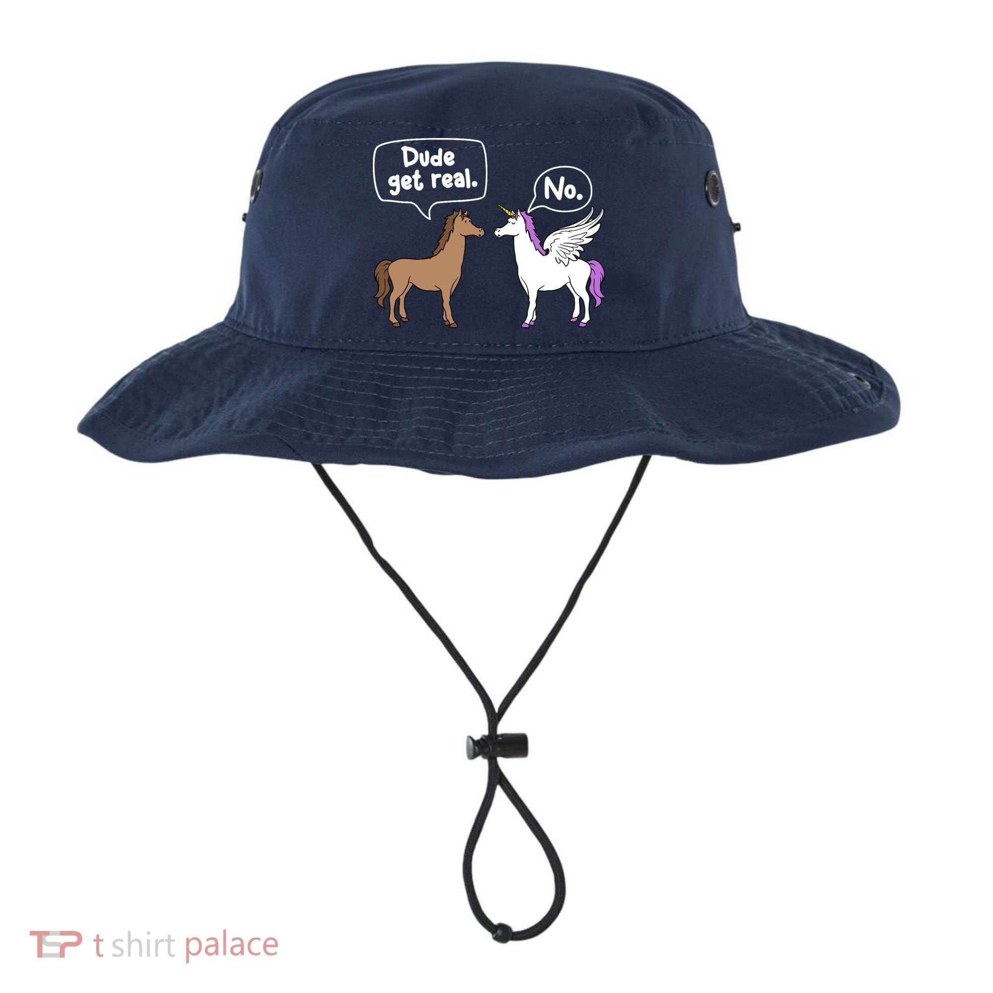Dude Get Real Mythical Animal Rainbow Unicorn Magical Bucket Hat