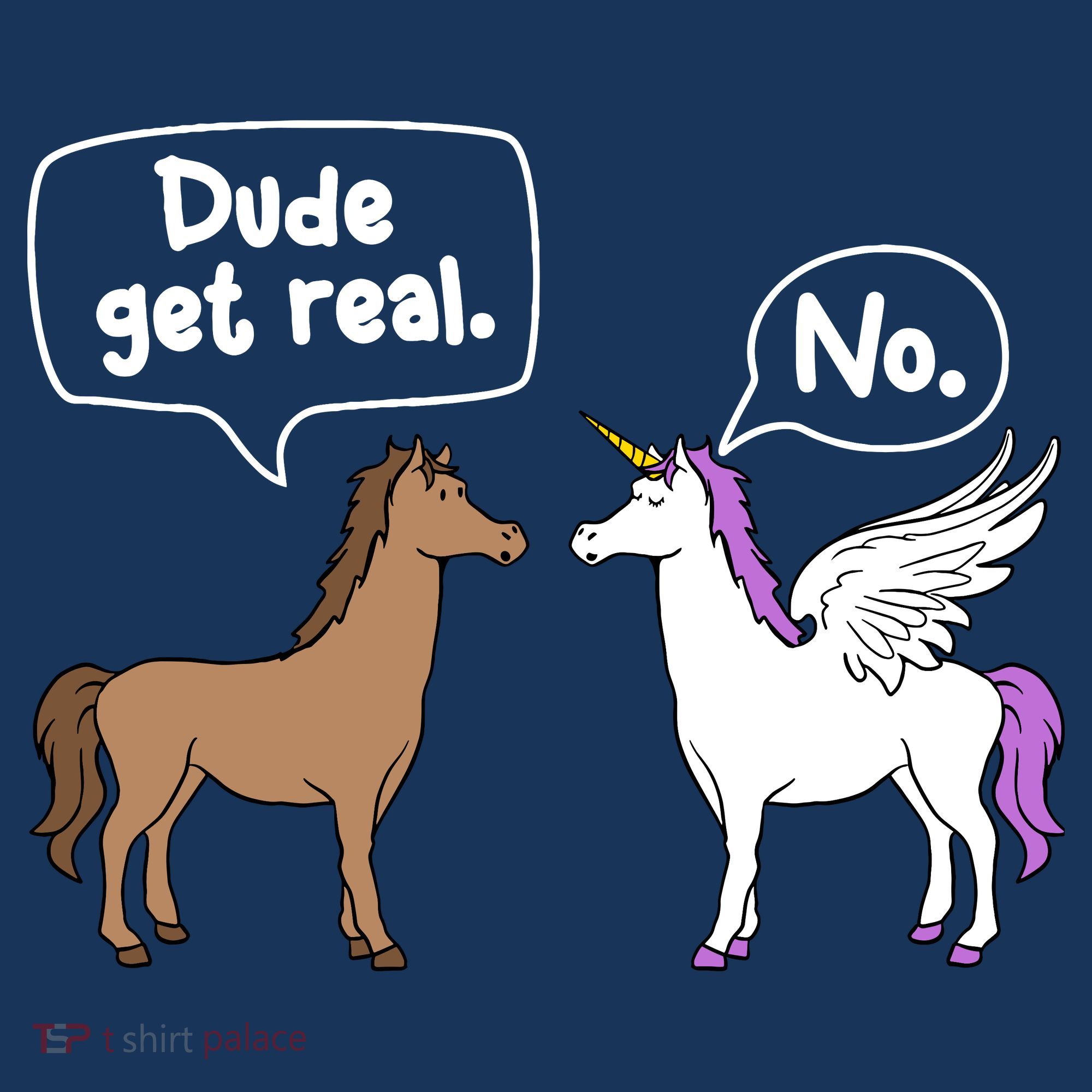 Dude Get Real Mythical Animal Rainbow Unicorn Magical Women's Hoodie